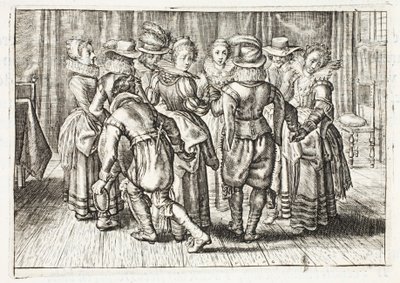Dancing by Adriaen Pietersz van de Venne